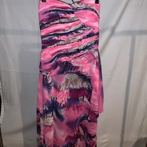 Nordstrom Strapless Multi Colored Maxi Dress